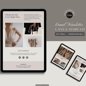 Email Newsletter Template, Course Template, Marketing Template, Sales Email Template, Canva Newsletter, Email Marketing, Email Design.