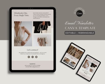 Email Newsletter Template, Course Template, Marketing Template, Sales Email Template, Canva Newsletter, Email Marketing, Email Design.