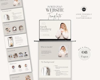 Portfolio Website Template Canva Template Website Canva Template Creative Website Template Canva Presentation Editable Portfolio Website
