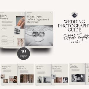 Wedding Photography Welcome Guide | Pricing Guide Template | Photographers Client Guide | Engagement Guide Template