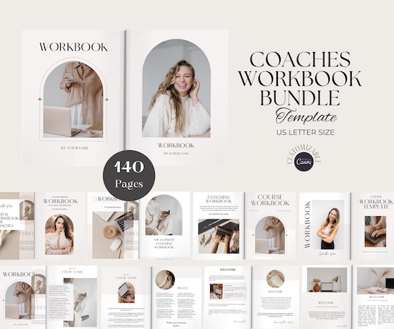 Canva E-book Template, Canva Workbook Template, Coaching Course Template, Lead Magnet Template, Course Creator Template, Canva Ebook