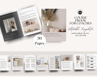 Ebook Template Canva | Coaching Guide Book Canva Template| Lead Magnet | Course Creator Template | Modern Workbook