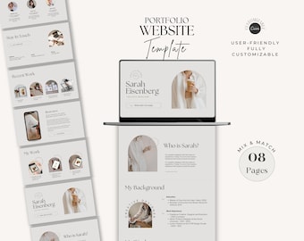 Portfolio Website Template Canva Template Website Canva Template Creative Website Template Canva Presentation Editable Portfolio Website
