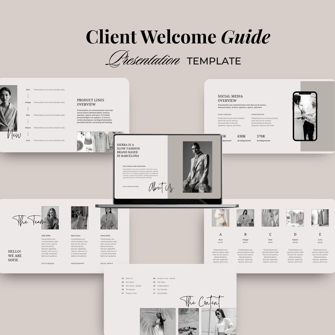 Client Welcome Guide | Editable Onboarding Presentation Template for ...