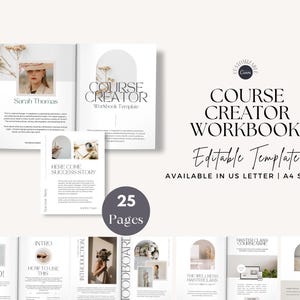 Course Creator Template, Canva Bundle Template, Boho Template, Coaching Template, Online Course Template, Course Creator Workbook Template.
