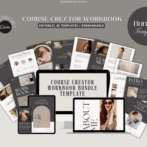 Course Creator Bundle Template, Canva Bundle Template, Coaching Template, Online Course Template, Course Creator Workbook Template.