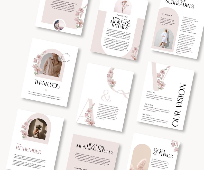 Course Creator Template, Canva Bundle Template, Boho Template, Coaching