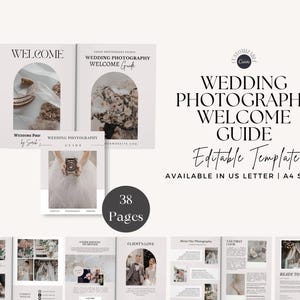 Photography Wedding Welcome Guide | Welcome Guide Template | Wedding Photography Welcome Book | Service Pricing Template | New Client Guide
