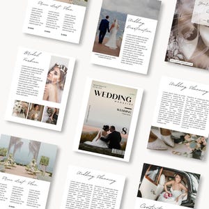 Wedding Day Magazine Template | Wedding Magazine Template |  Magazine Design |  Wedding Canva Template | Printable Magazine