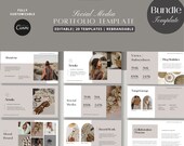 Social Media UGC Template, Minimalist Creative Template, Social Media Canva Template, Portfolio Presentation Canva Boho Neutral Template