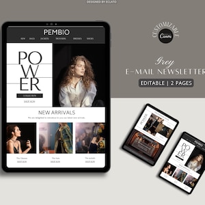 Email Newsletter Template, Canva Template, Marketing Template, Sales Email Template, Canva Newsletter, Email Marketing, Email Design.