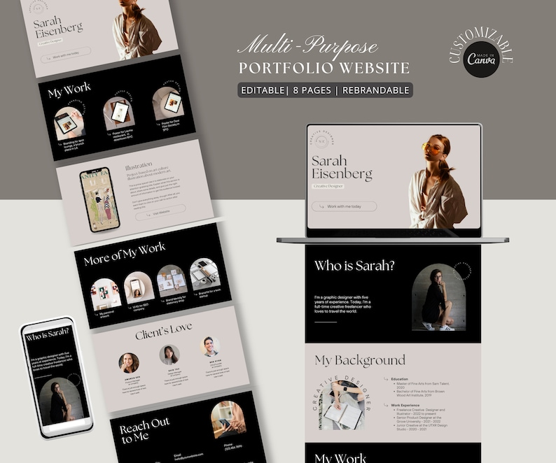 Portfolio website
Website Template
Canva template
Canva Website
Canva portfolio
UGC Portfolio
Creative template
Canva Presentation
Media Kit
Minimal Portfolio
Neutral Template
UGC Canva Template
UGC Website
