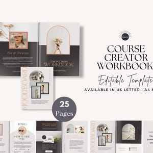 Course Creator Template, Canva Bundle Template, Boho Template, Coaching Template, Online Course Template, Course Creator Workbook Template.