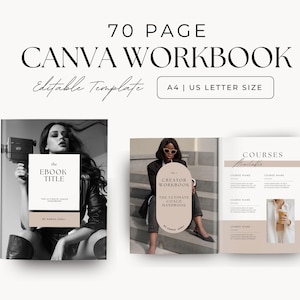 Course Workbook Template, Canva Bundle Template, Ebook Template, Coaching Template Online Course Template, Course Creator Workbook Template.