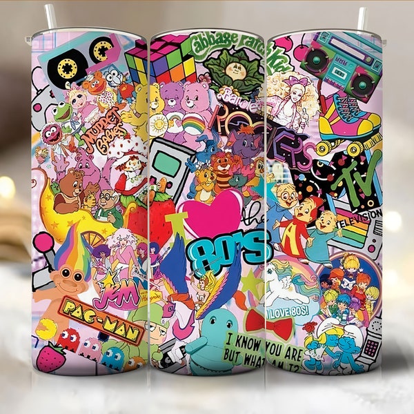 80s design, 80s tumbler, 80s cartoon, my little pony, rainbowbrite, i love the 80s, back to the future, muppets, troll