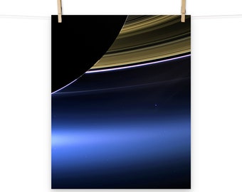 The Day the Earth Smiled by NASA Cassini Matte Poster