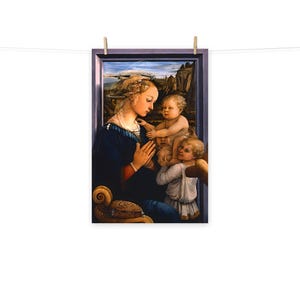 Póster mate Virgen con el Niño de Filippo Lippi