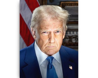 Retrato oficial del presidente Donald Trump en lienzo para 2025
