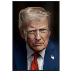 President Donald Trump Latest Official Portrait Framed Poster