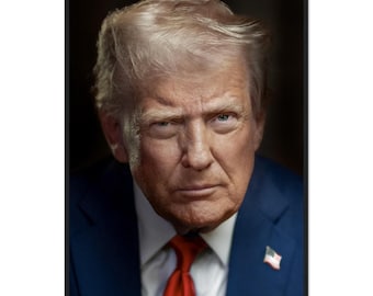 President Donald Trump Latest Official Portrait Framed Poster