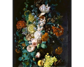 マルガレータ・ハヴァーマン：花瓶の花（1716年） - ジクレー版画