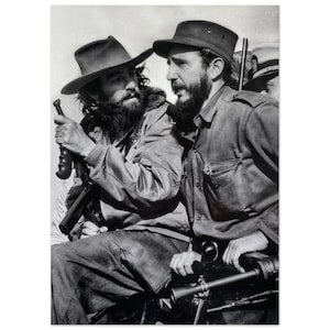 Fidel Castro with revolutionary Camilo Cienfuegos Matte Poster