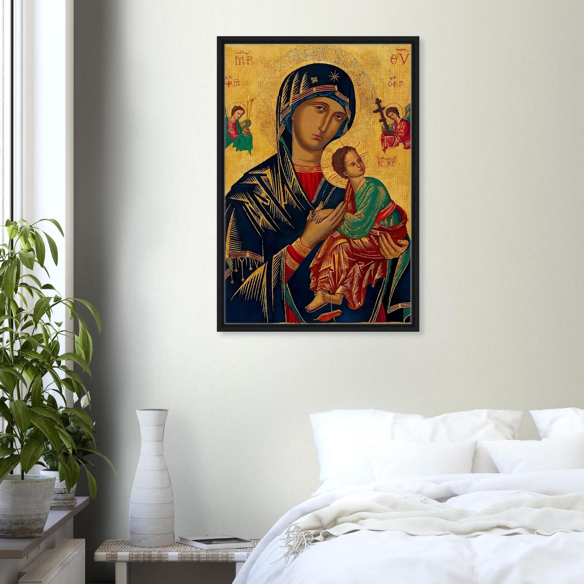 Our Lady of Perpetual Help (virgin Mary) Framed Canvas - Etsy