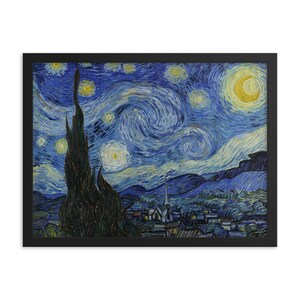 Sternennacht von Vincent Van Gogh gerahmtes Poster