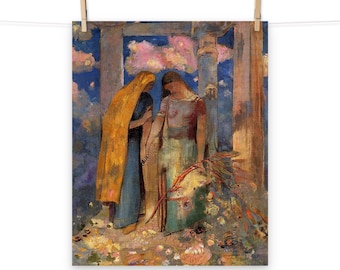 Mystical Conversation by Odilon Redon Matte Poster
