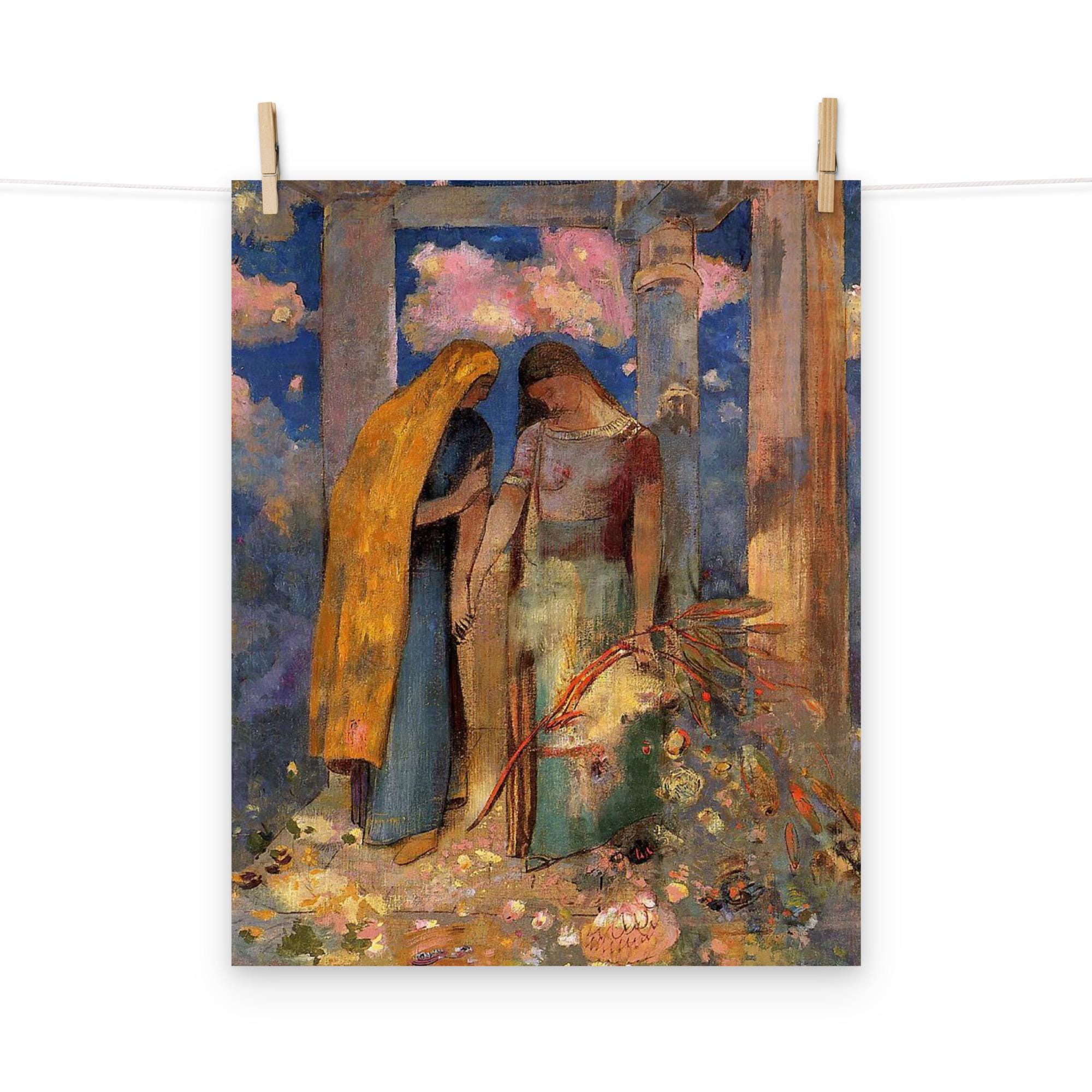 Matte poster Mystical Conversation door Odilon Redon