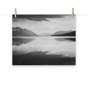 Avond, McDonald Lake, Glacier National Park, Montana door Ansel Adams Matte poster