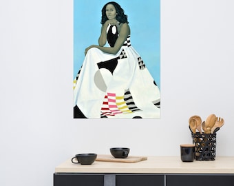 First Lady Michelle Obama by Amy Sherald Poster
