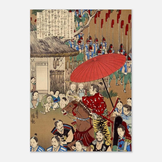 Meeting Between Oda Nobunaga and Saitō Dōsan Matte Poster - Etsy