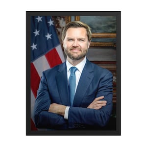 Vice President JD Vance Official Portrait 2025 Luster Photo Framed Poster