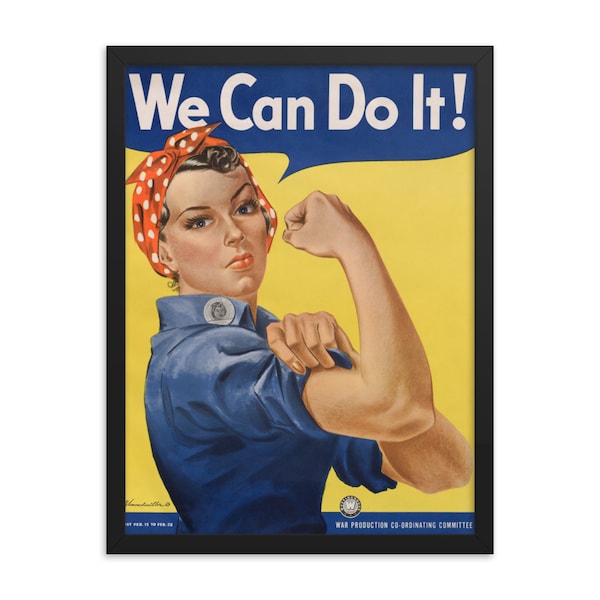 Nous pouvons le faire ! Poster en cadre (Rosie la riveteuse)