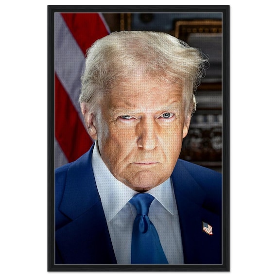 ドナルド・トランプ大統領公式肖像画 2025 額入りキャンバス - Etsy 日本