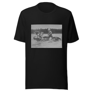 Teddy Roosevelt reitet einen Elch T-Shirt (Made in USA)