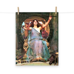 Circe Offering the Cup to Odysseus by John William Waterhouse Matte Poster