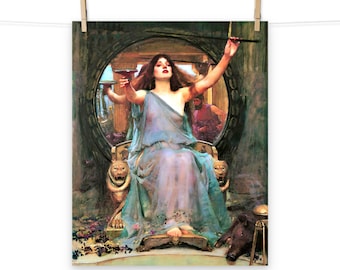 Circe Offering the Cup to Odysseus by John William Waterhouse Matte Poster