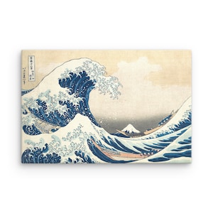The Great Wave off Kanagawa by Katsushika Hokusai Canvas Poster