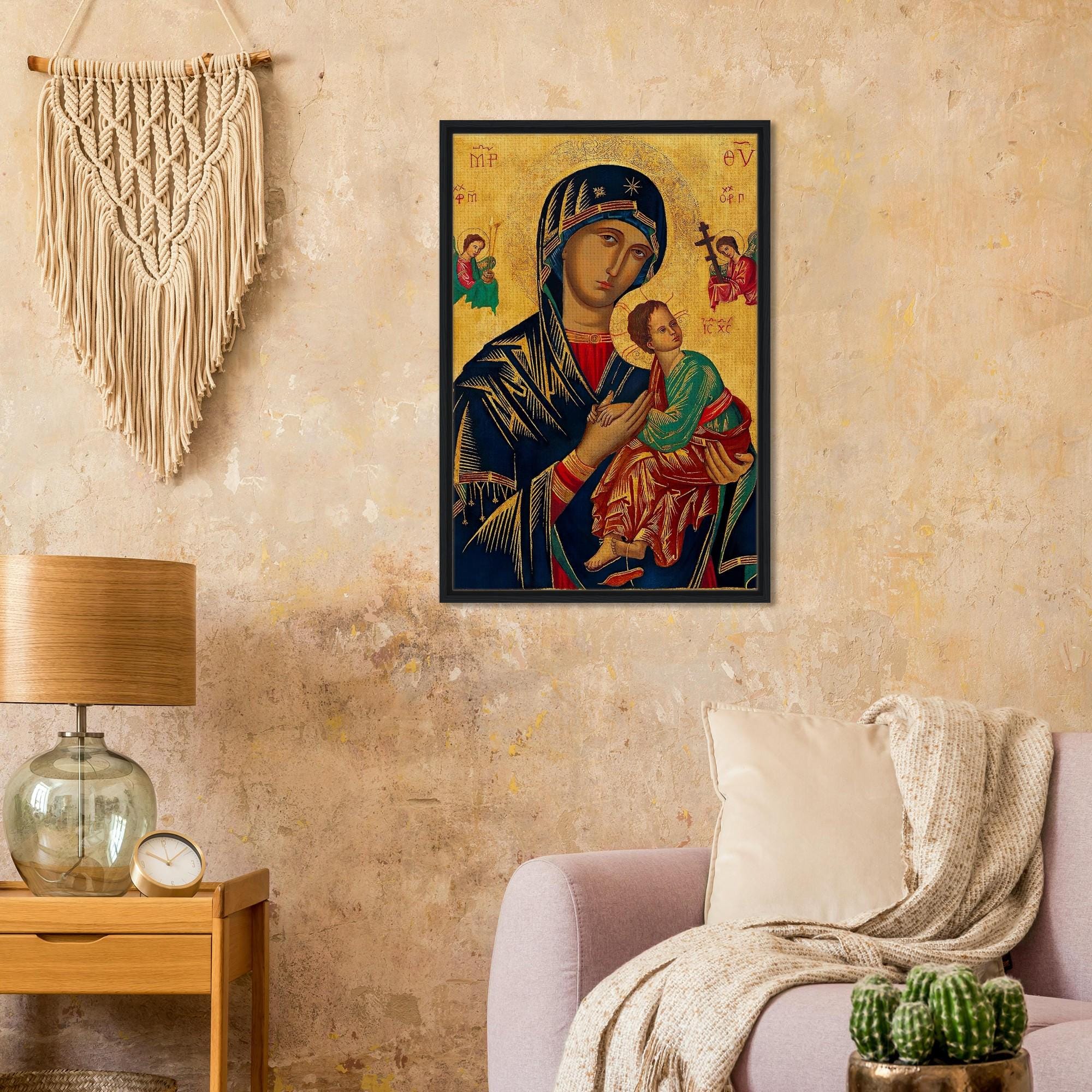 Our Lady of Perpetual Help (virgin Mary) Framed Canvas - Etsy