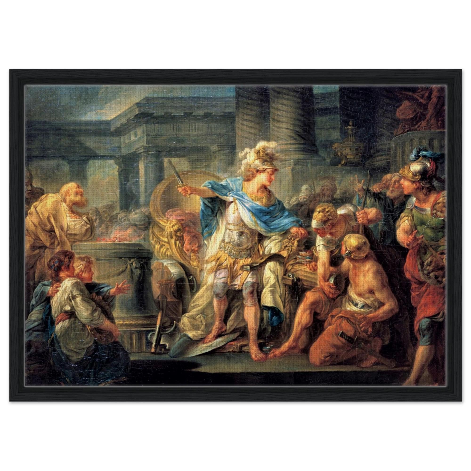 Alexander the Great Cuts the Gordian Knot by Jean-simon Berthélemy