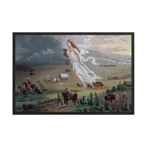 Póster enmarcado &quot;American Progress&quot; de John Gast Luster
