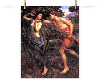 Apollo and Daphne by John William Waterhouse Matte Poster