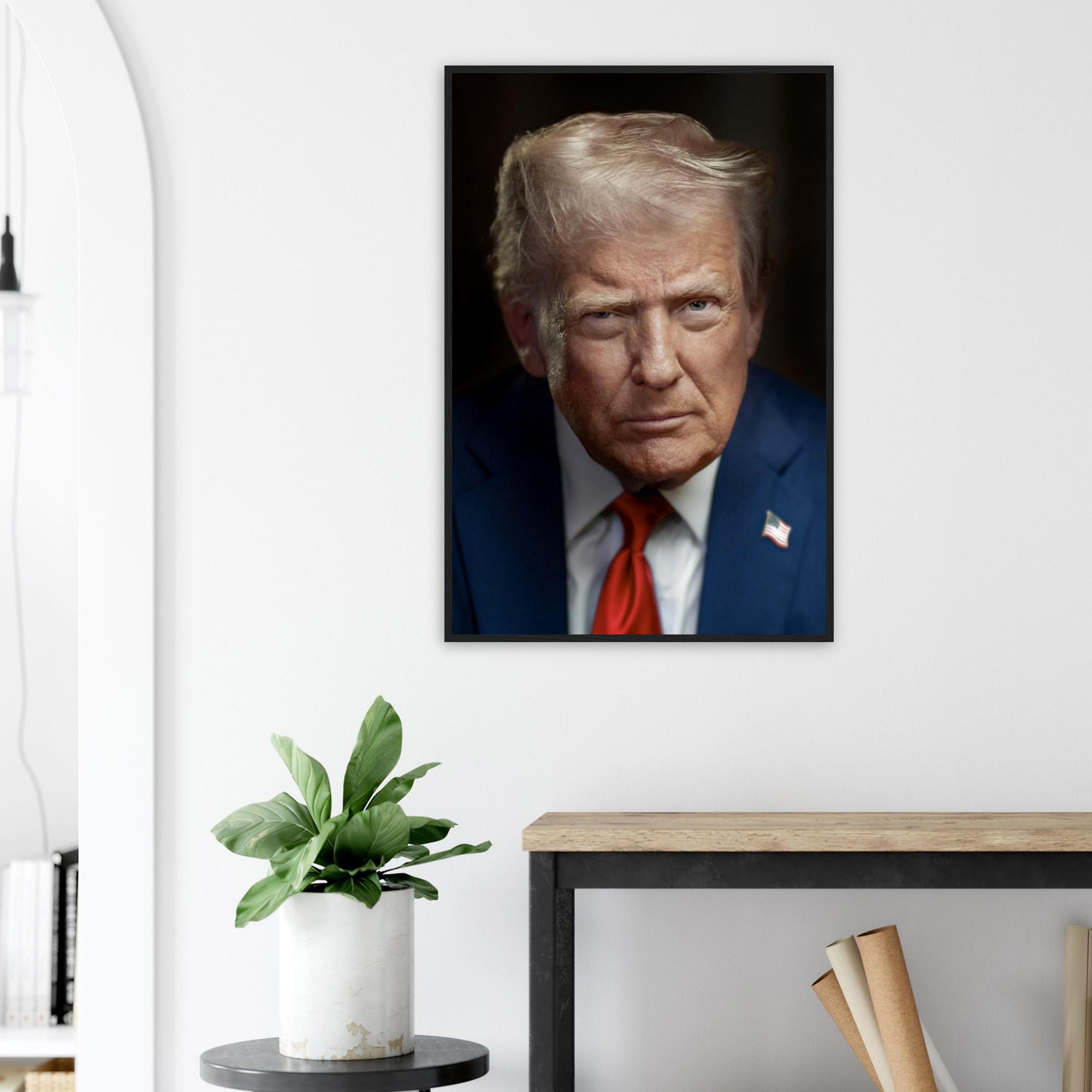 ドナルド・トランプ大統領の最新公式肖像画の額入りポスター - Etsy 日本