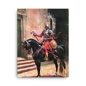 Winged Hussar by W. Pawliszak Canvas