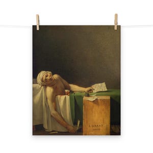 The Death of Marat by Jacques-Louis David Matte Poster