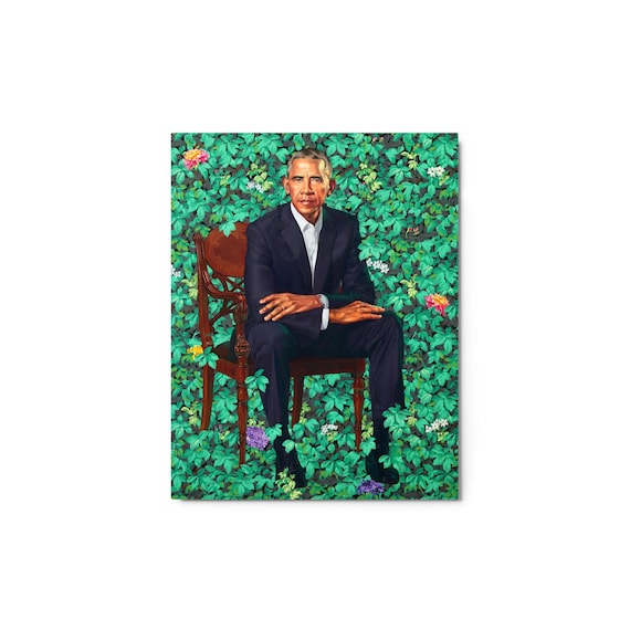 President Barack Obama by Kehinde Wiley Metal Poster - Etsy