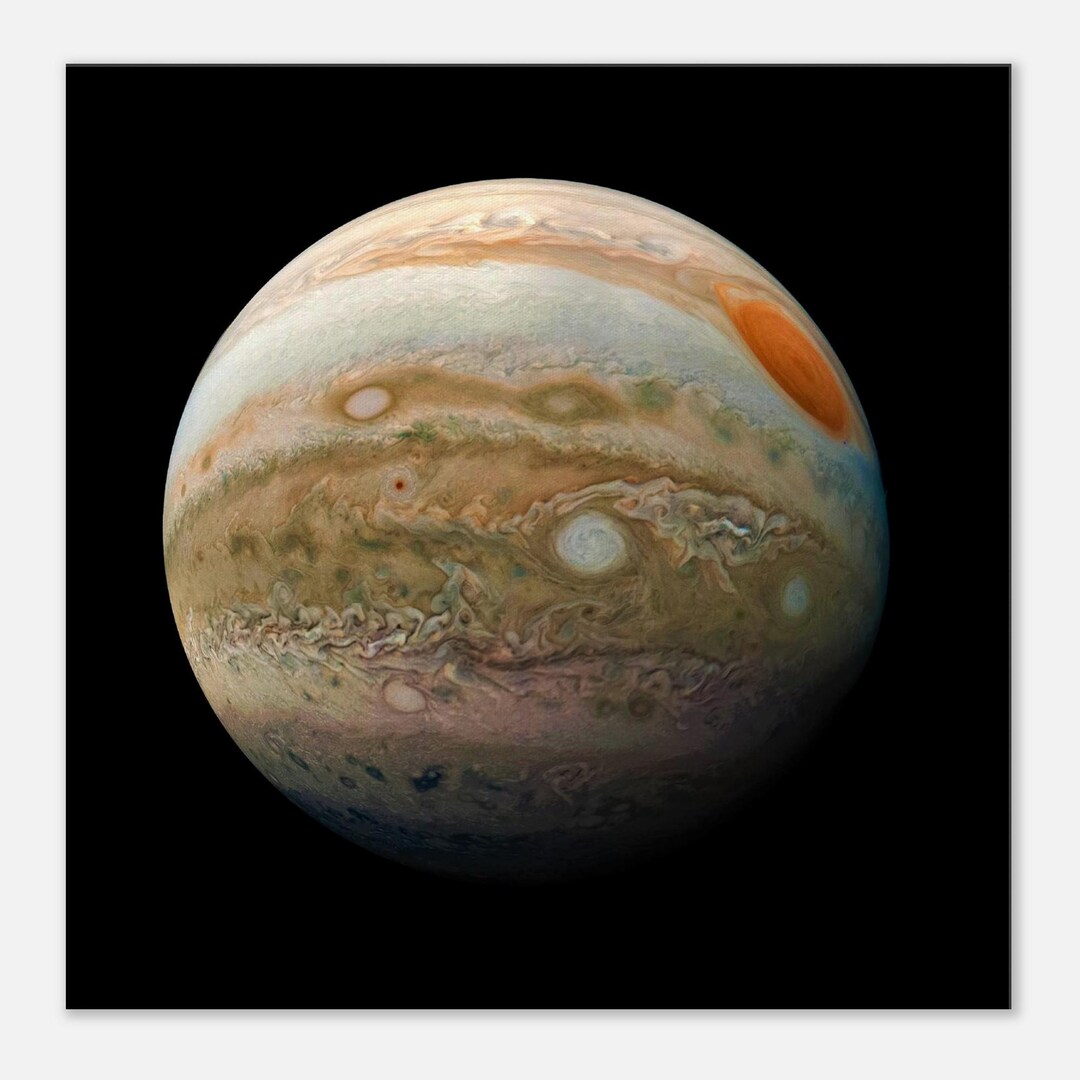 Planet Juptr Planet Jupiter From the Juno Spacecraft Canvas - Etsy
