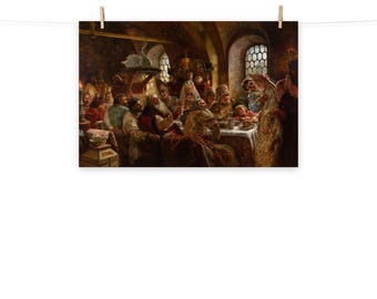 Matte poster A Boyar Wedding Feast door Konstantin Makovsky